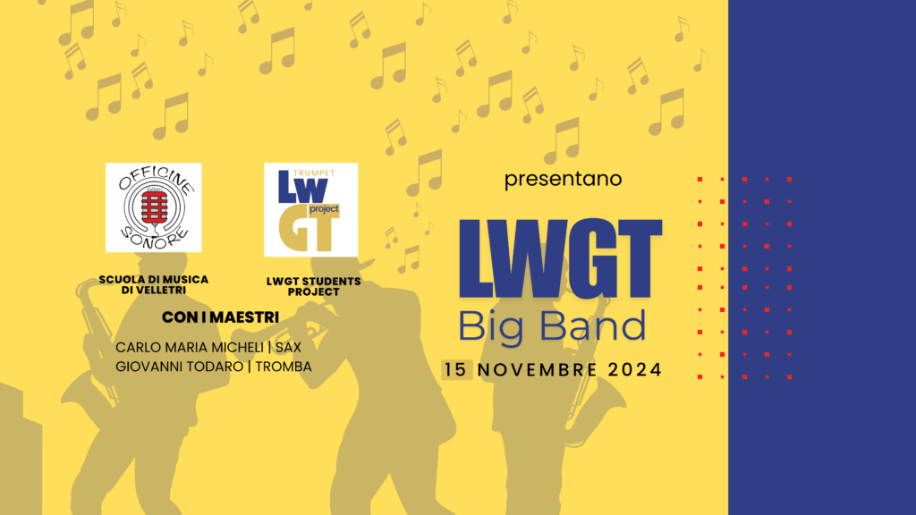 Locandina concerto a Velletri LWGT Big Band